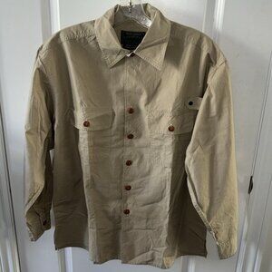 Vintage Country Ralph Lauren Men’s Beige Button Up Shirt